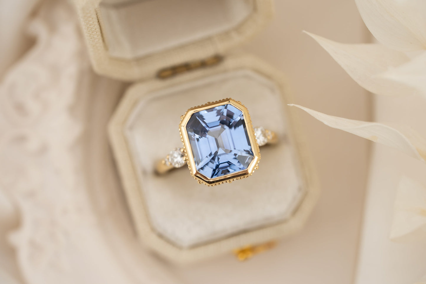 The Sitara Ring | 6.08 CT Cornflower Blue Sapphire