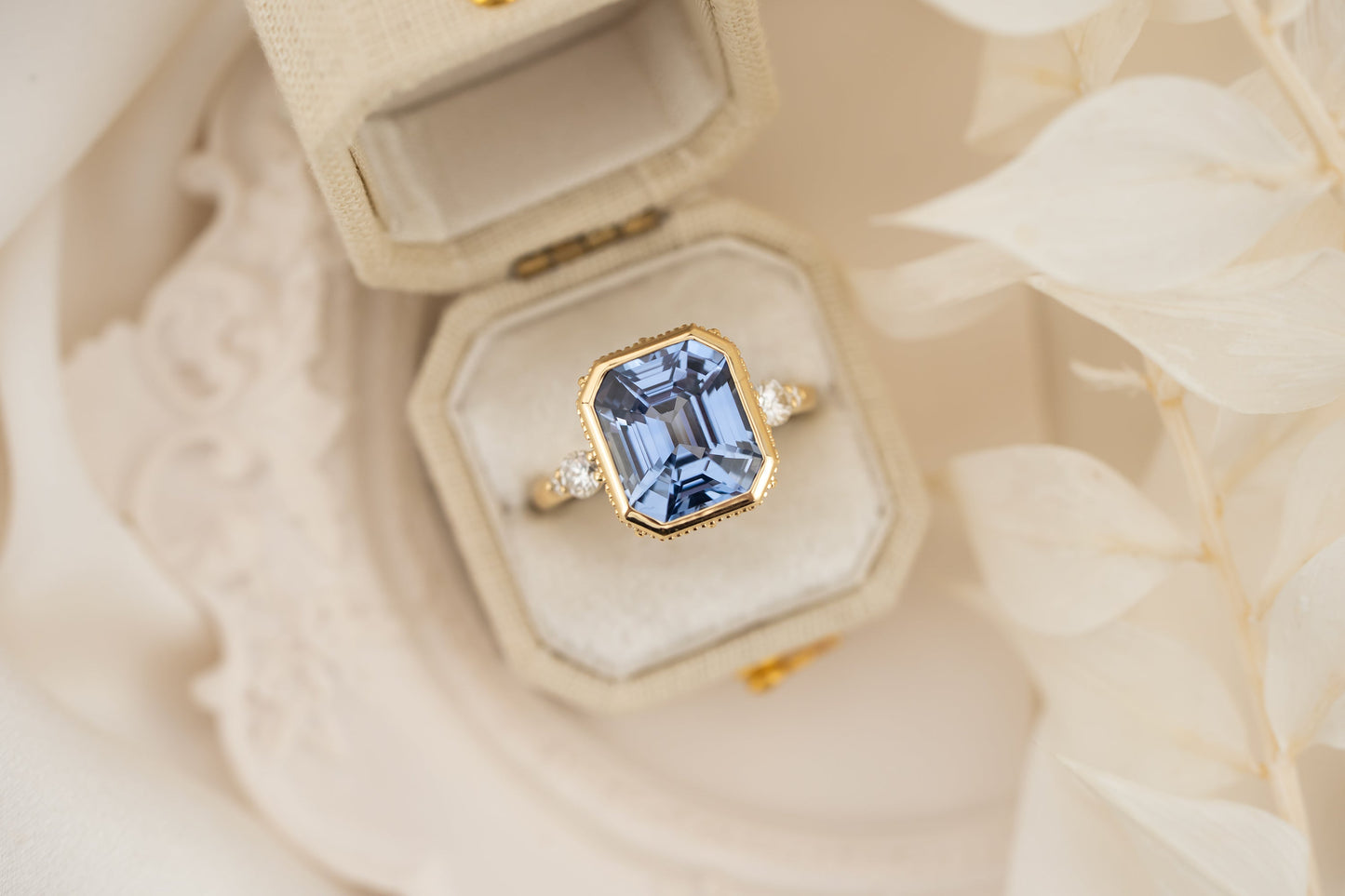 The Sitara Ring | 6.08 CT Cornflower Blue Sapphire