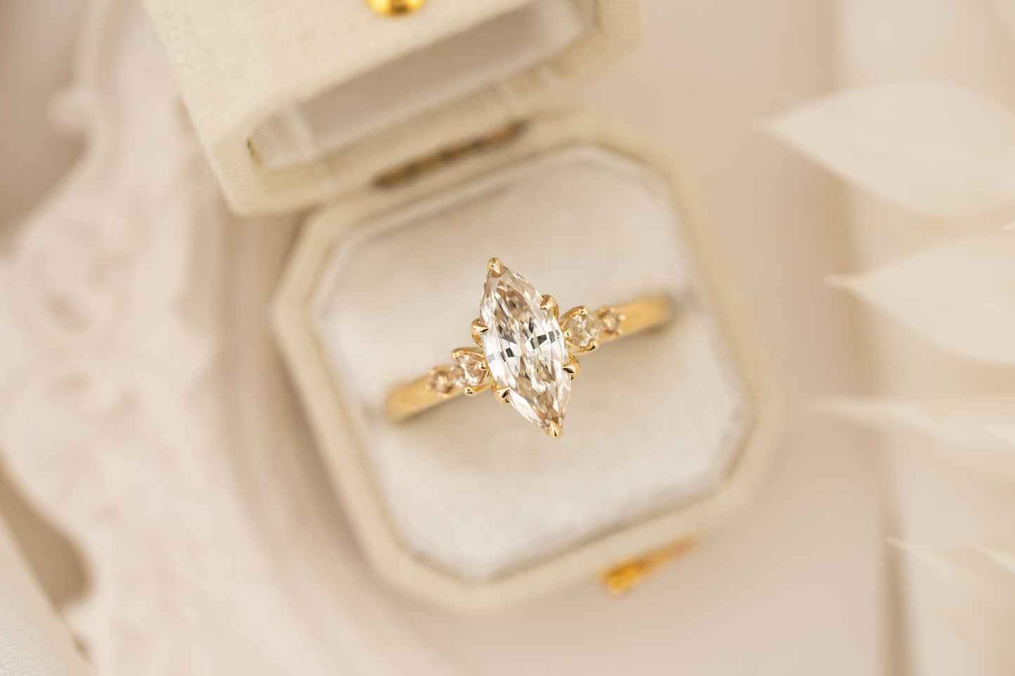 The Skye Ring | 1.05 CT Marquise Champagne Diamond
