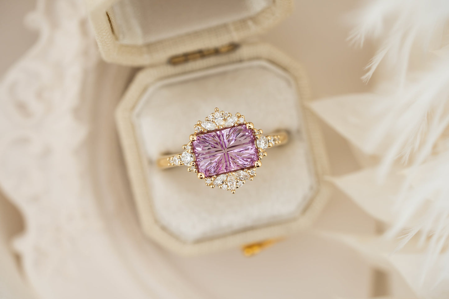 The Comtesse Ring | 2.72 CT Rectangular Starbrite™ Pink Sapphire
