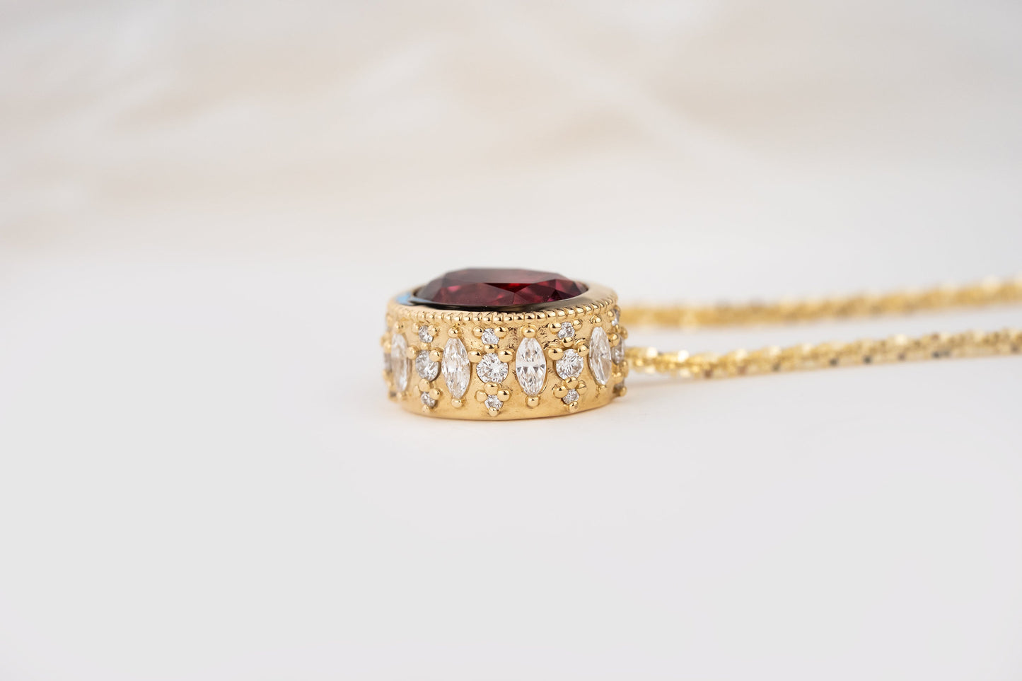 The Sitara Necklace | 2.11 CT Oval Red Spinel