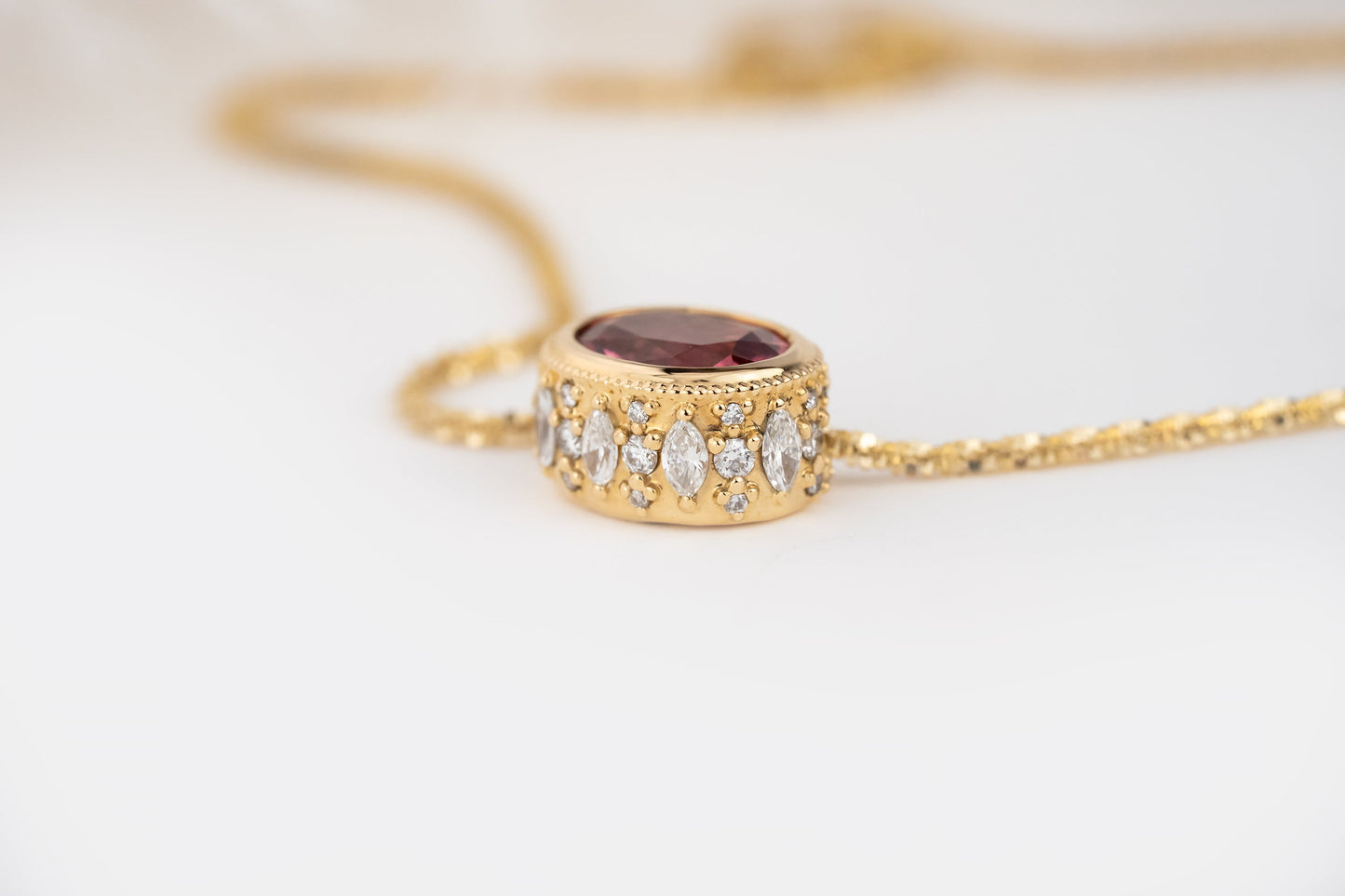 The Sitara Necklace | 1.5 CT Oval Pink Spinel