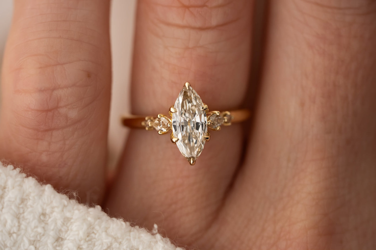 The Skye Ring | 1.05 CT Marquise Champagne Diamond