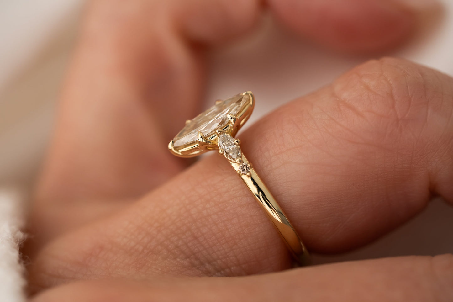 The Skye Ring | 1.05 CT Marquise Champagne Diamond
