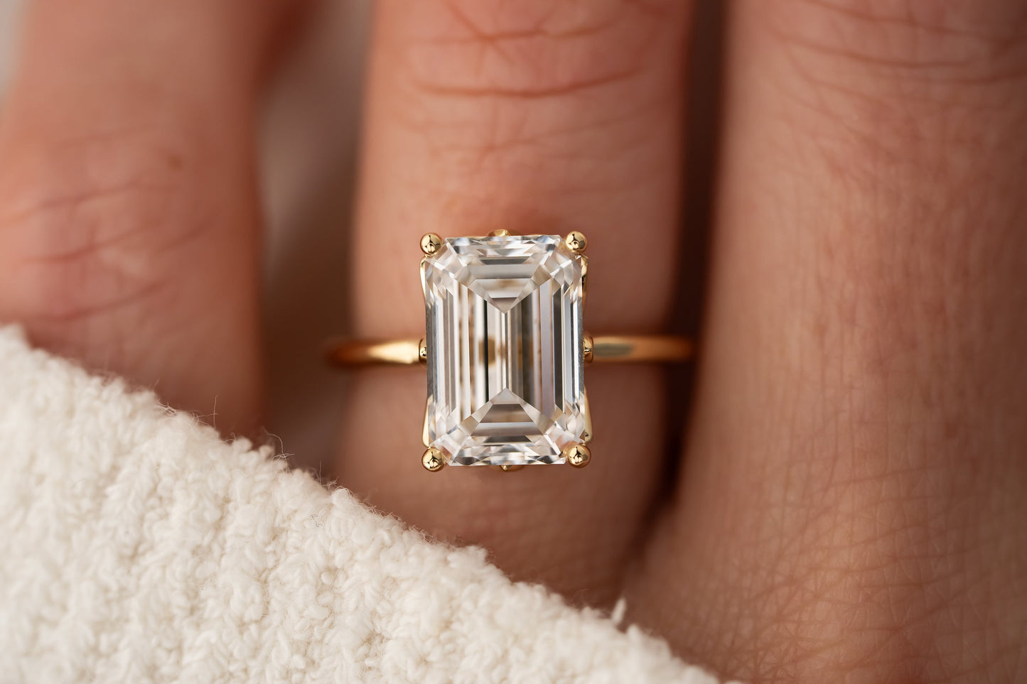 The Lilias Ring | 5.96 CT Emerald Cut Diamond