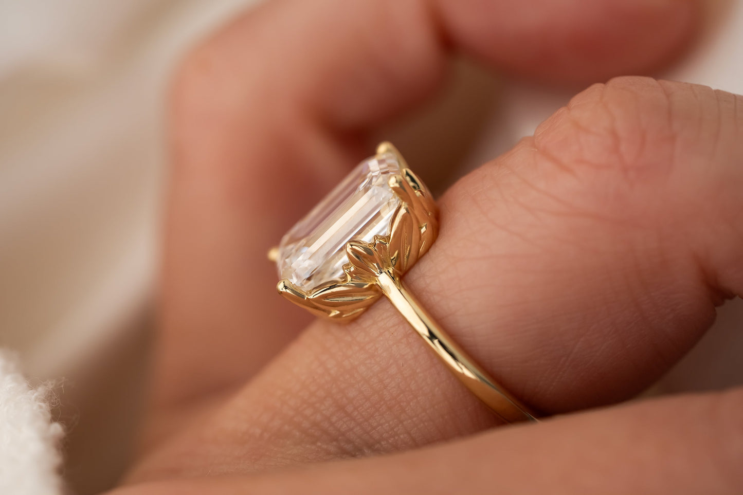 The Lilias Ring | 5.96 CT Emerald Cut Diamond