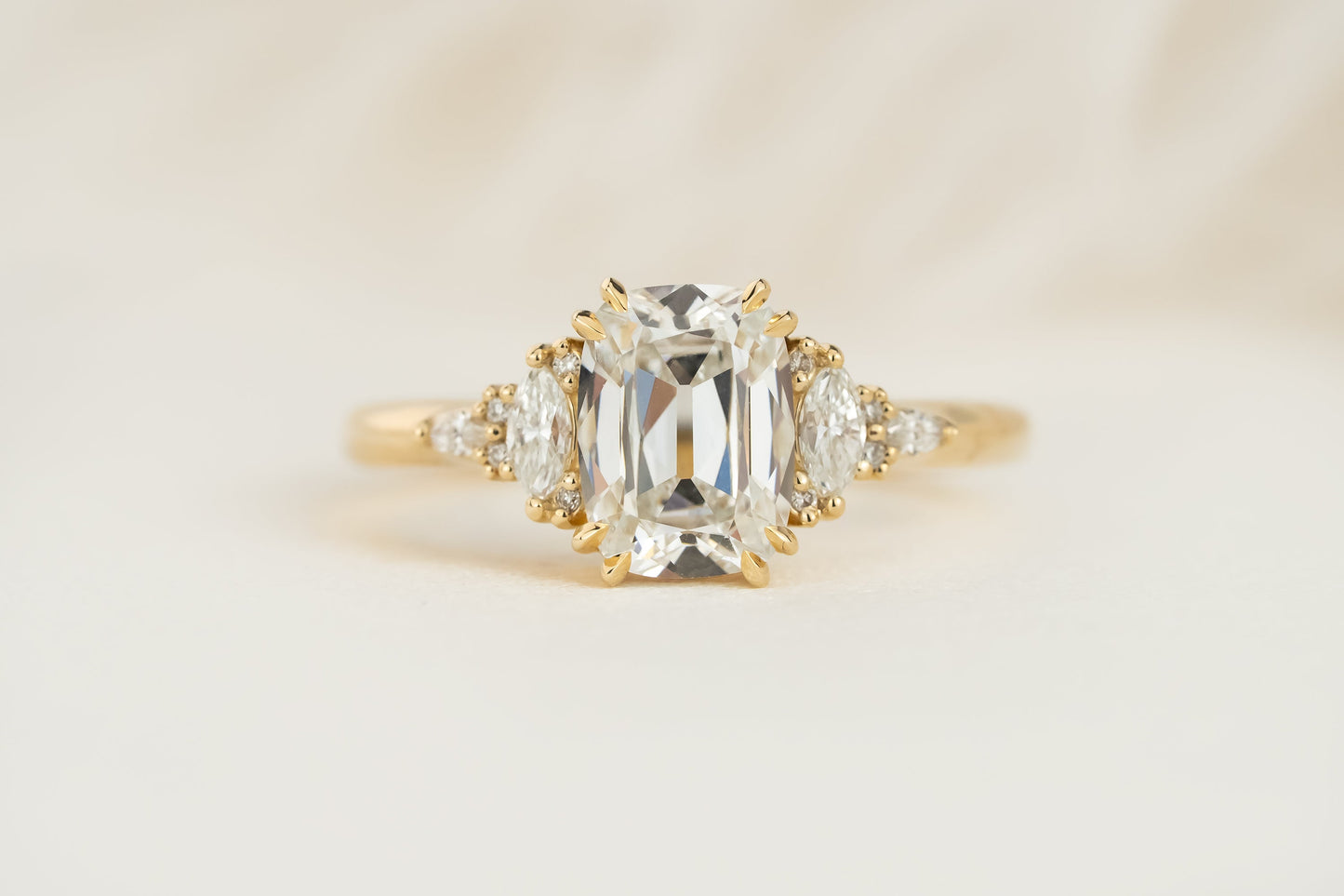 The Low Maeve Ring | 1.57 CT Old Mine Cushion Diamond