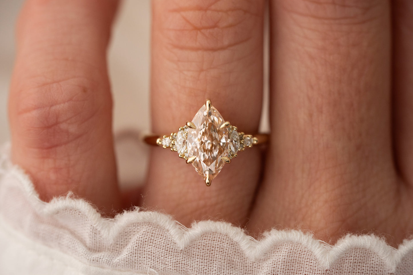 The Maeve Ring | 2.43 CT Marquise Pink Diamond