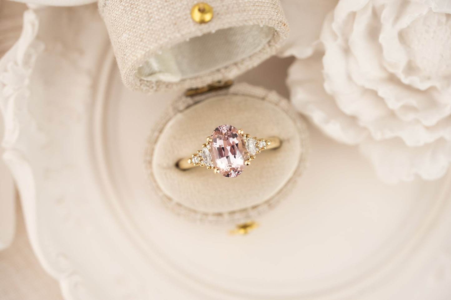 The Maeve Ring | 2.78 CT Oval Pastel Pink Sapphire
