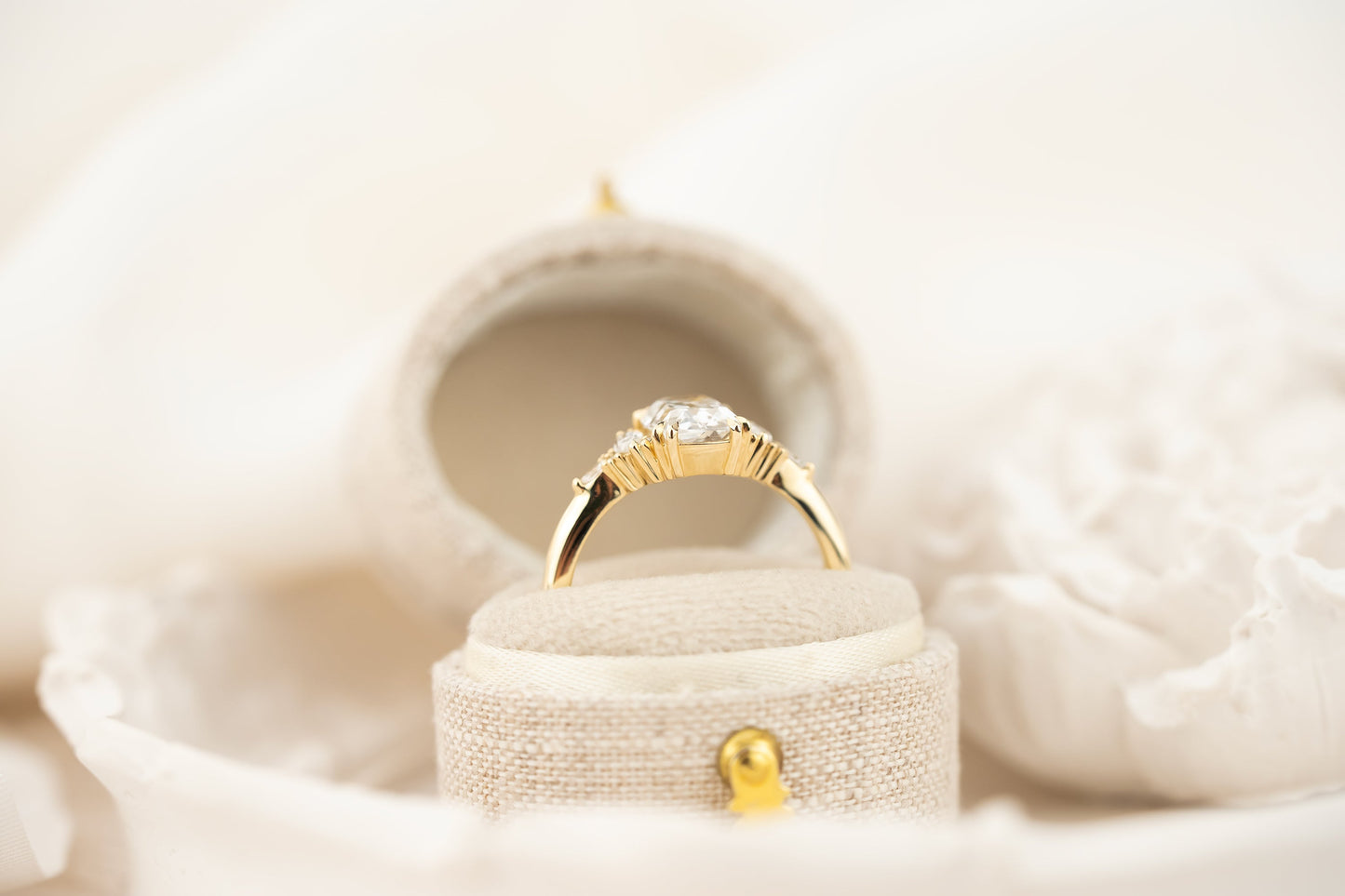 The Low Maeve Ring | 1.57 CT Old Mine Cushion Diamond