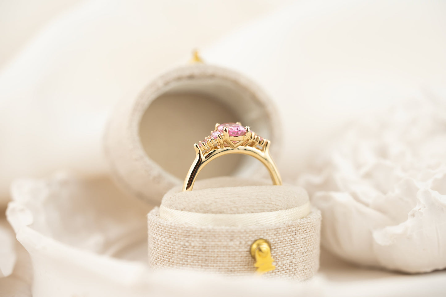 The Maeve Ring | 1.16 CT Oval Pink Sapphire + Pink Sapphire Accents