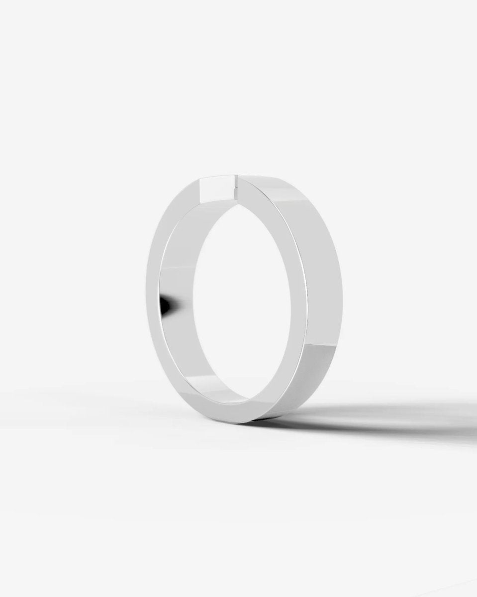 David Wedding Band Lab Grown Diamond Wedding Ring - White Gold