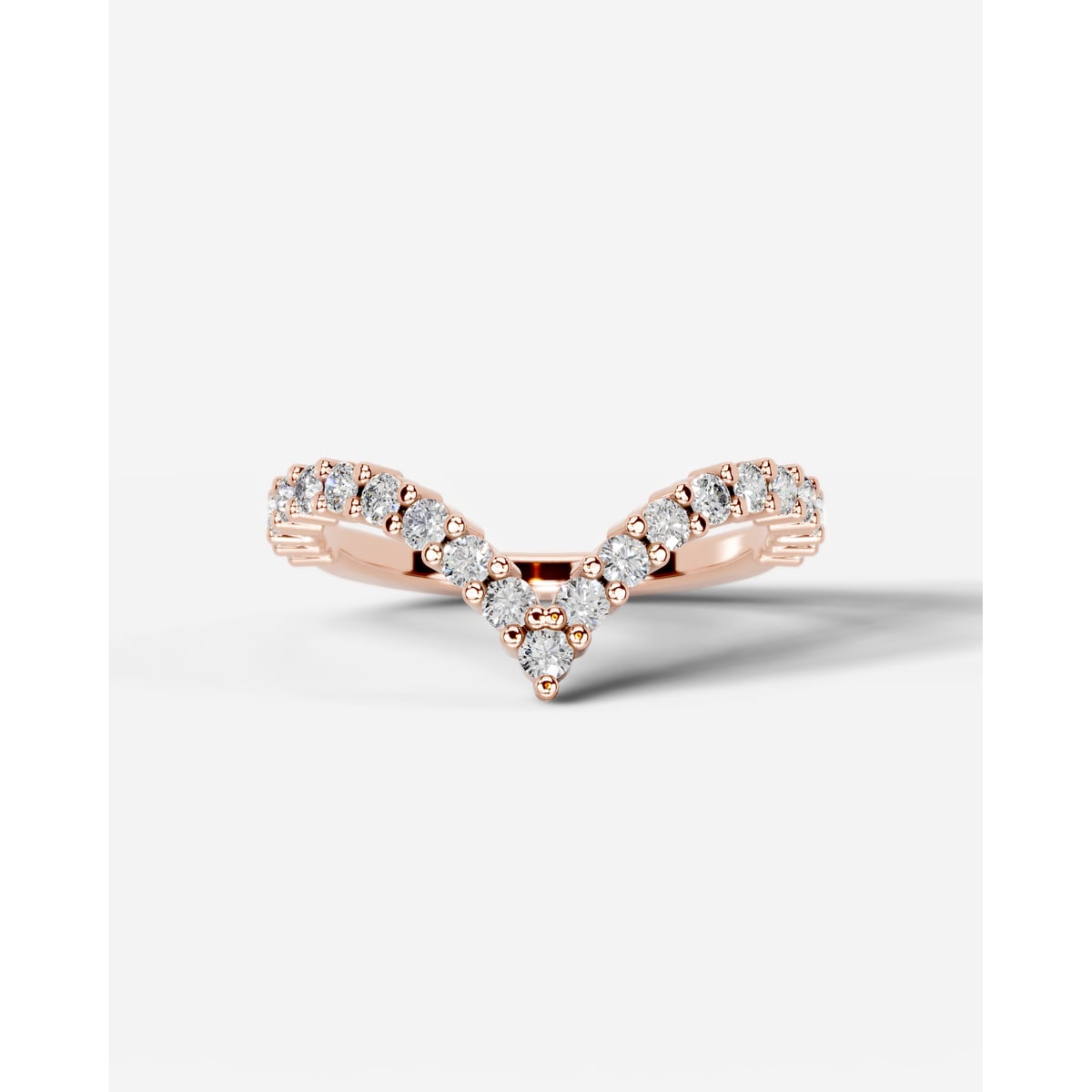 Dawn Lab Grown Round Diamond Wedding Ring - Rose Gold