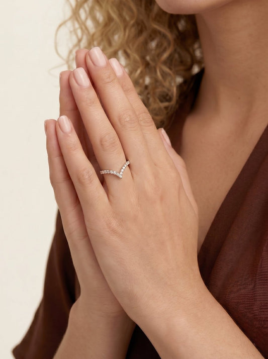Dawn Lab Grown Round Diamond Wedding Ring - Rose Gold