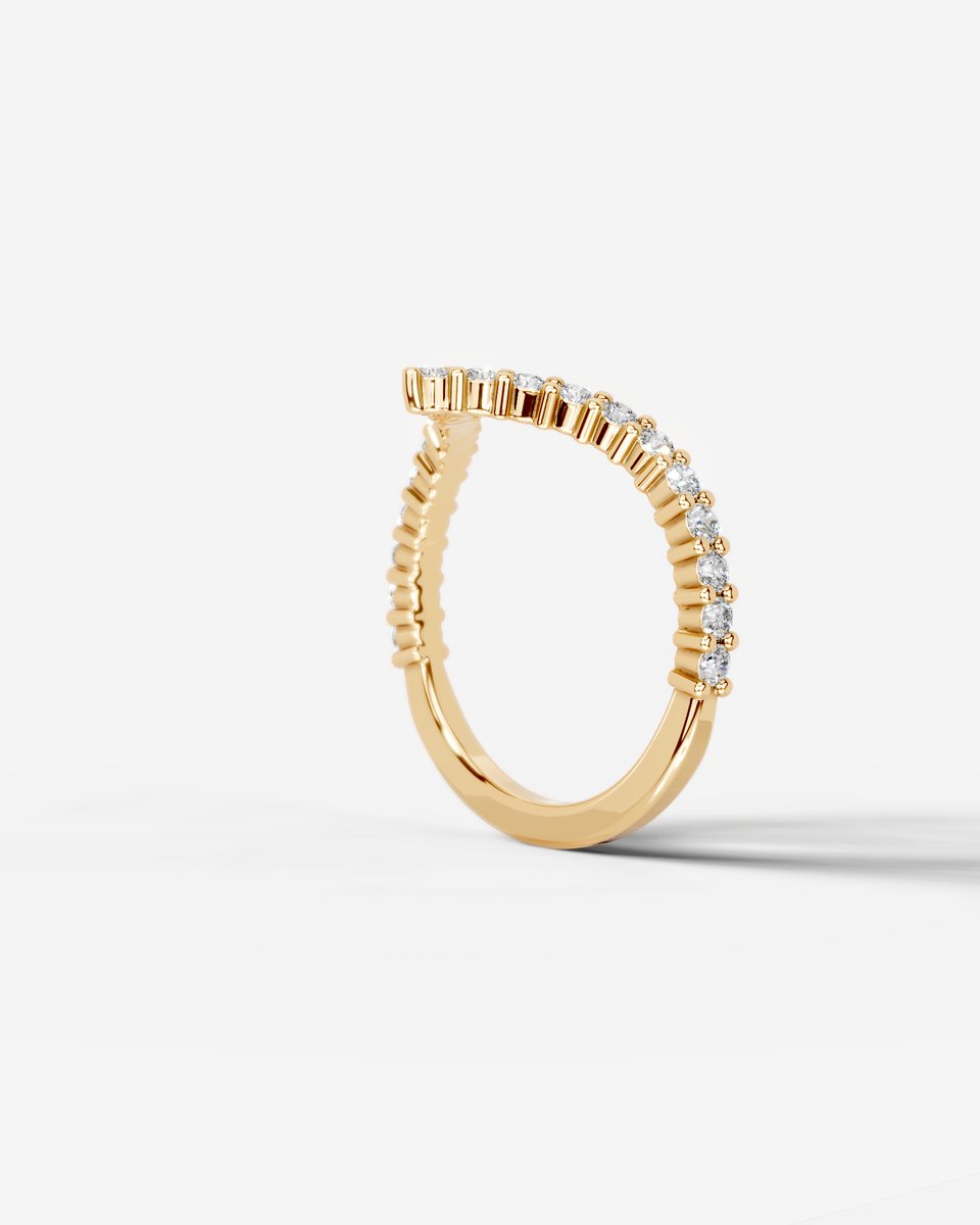 Dawn Lab Grown Round Diamond Wedding Ring - Yellow Gold