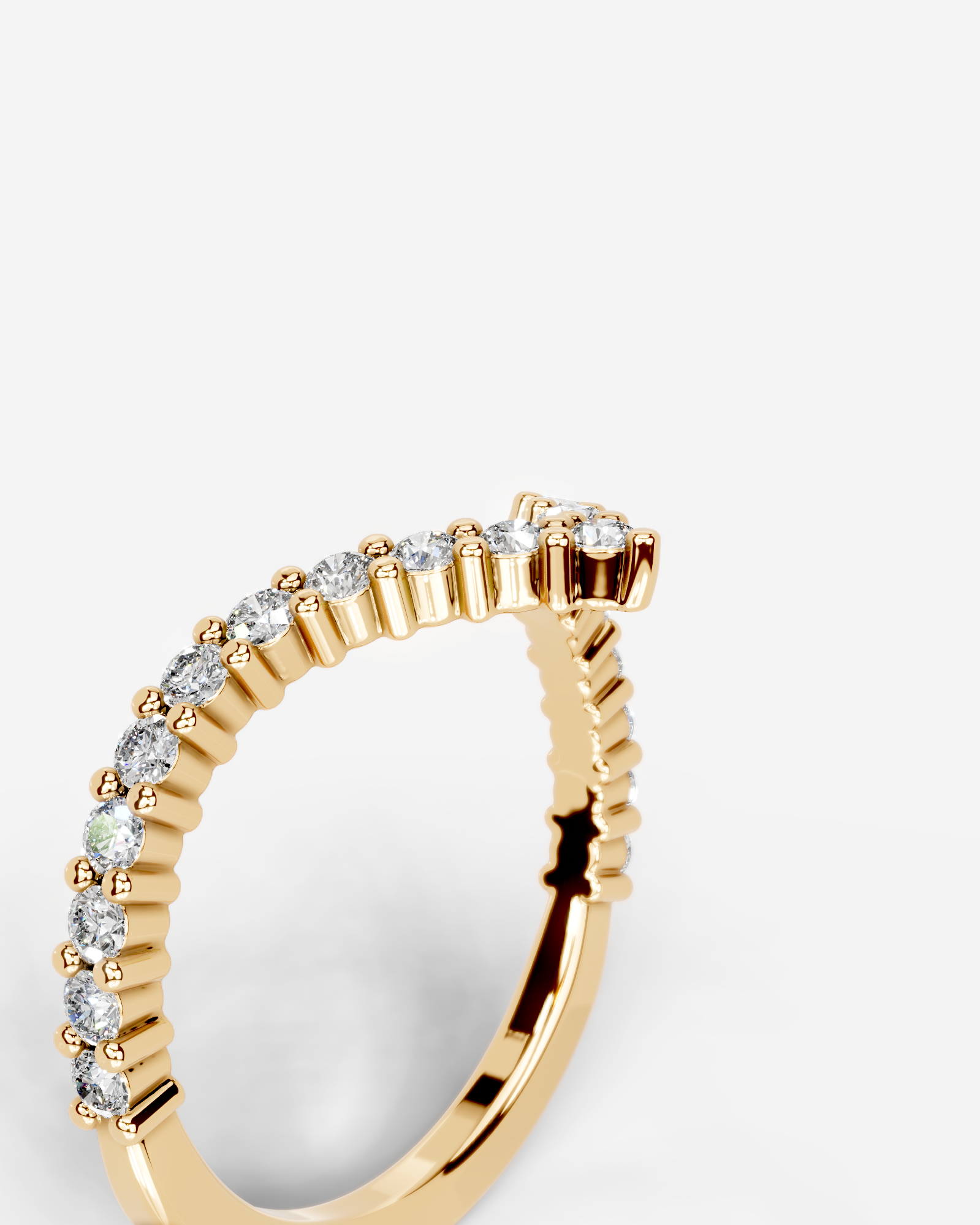 Dawn Lab Grown Round Diamond Wedding Ring - Yellow Gold - 18K - 2ct