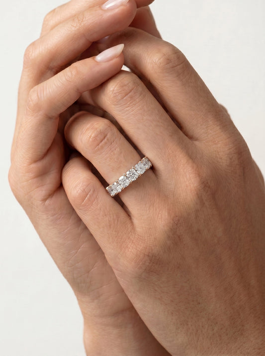 Dianna Lab Grown Cushion Diamond Wedding Ring - Rose Gold - 18K - 5ct