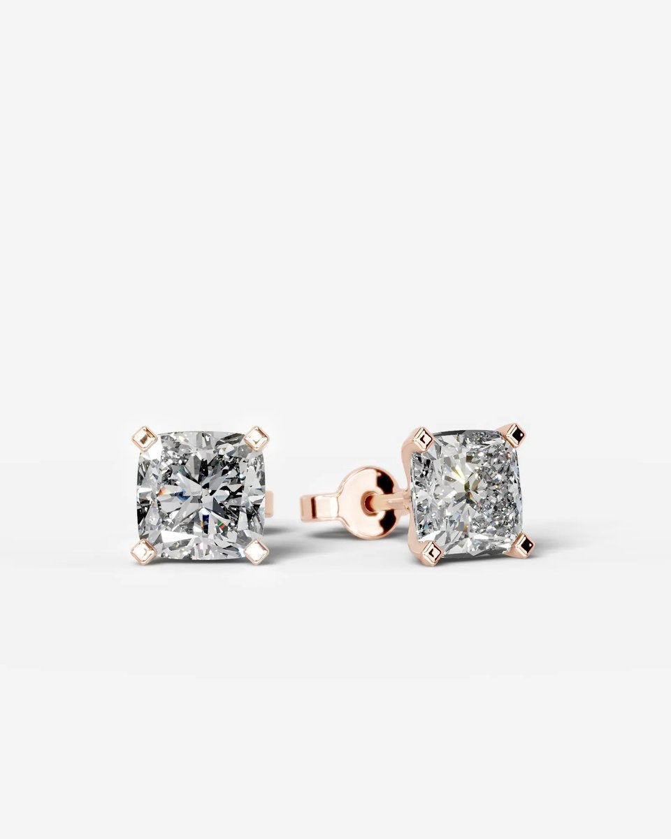 Dianna Lab Grown Cushion Diamond Wedding Ring - Rose Gold