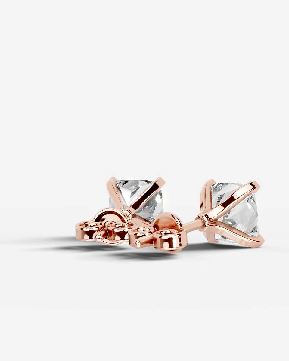 Dianna Lab Grown Cushion Diamond Wedding Ring - Rose Gold