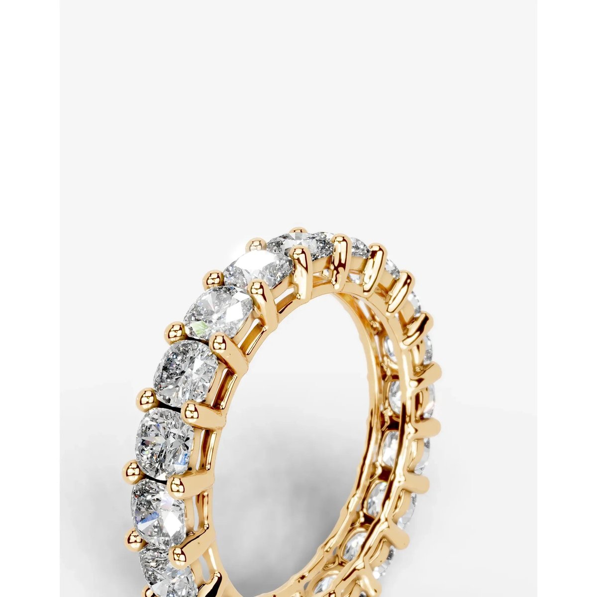 Dianna Lab Grown Cushion Diamond Wedding Ring - Yellow Gold