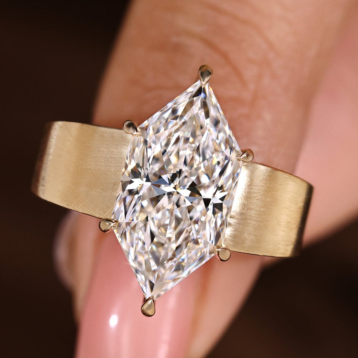 Solitaire Style 4 Carat Dutch Marquise Diamond Ring