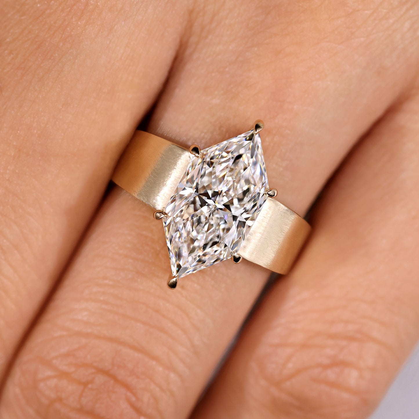 Solitaire Style 4 Carat Dutch Marquise Diamond Ring