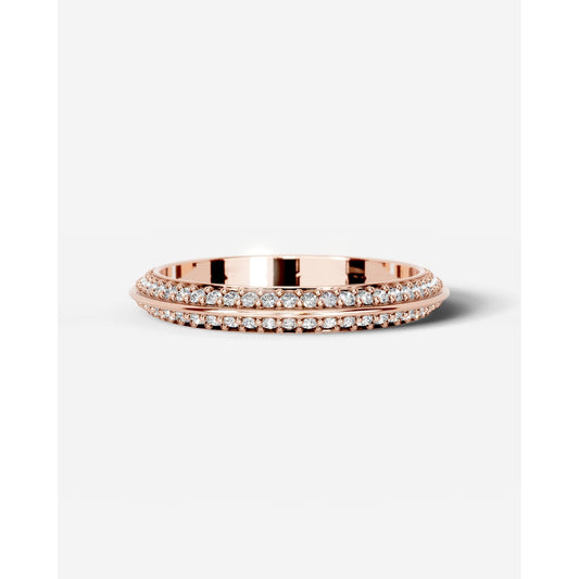 Eliana Lab Grown Round Diamond Wedding Ring - Rose Gold
