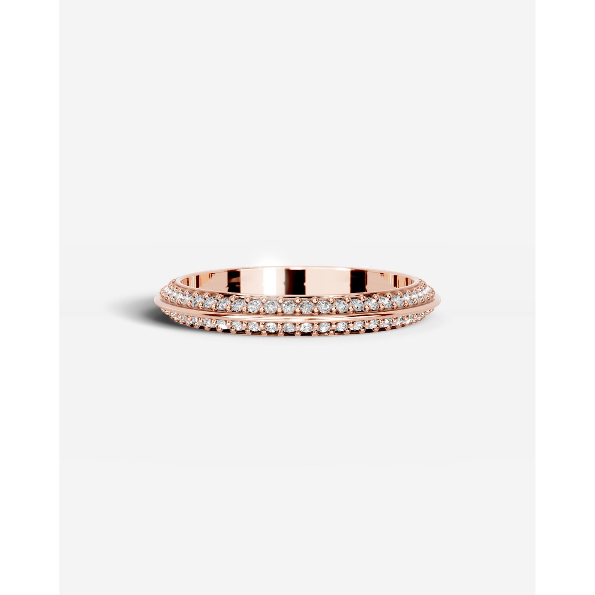 Eliana Lab Grown Round Diamond Wedding Ring - Rose Gold