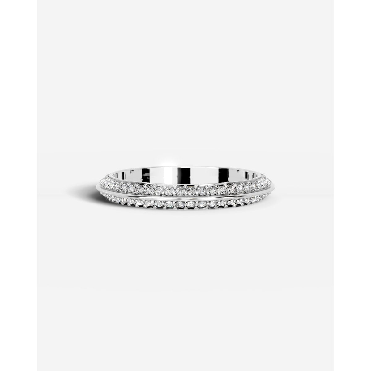 Eliana Lab Grown Round Diamond Wedding Ring - White Gold