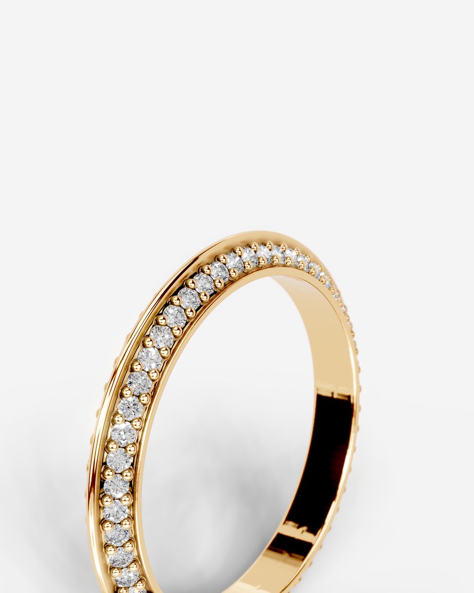 Eliana Lab Grown Round Diamond Wedding Ring - Yellow Gold