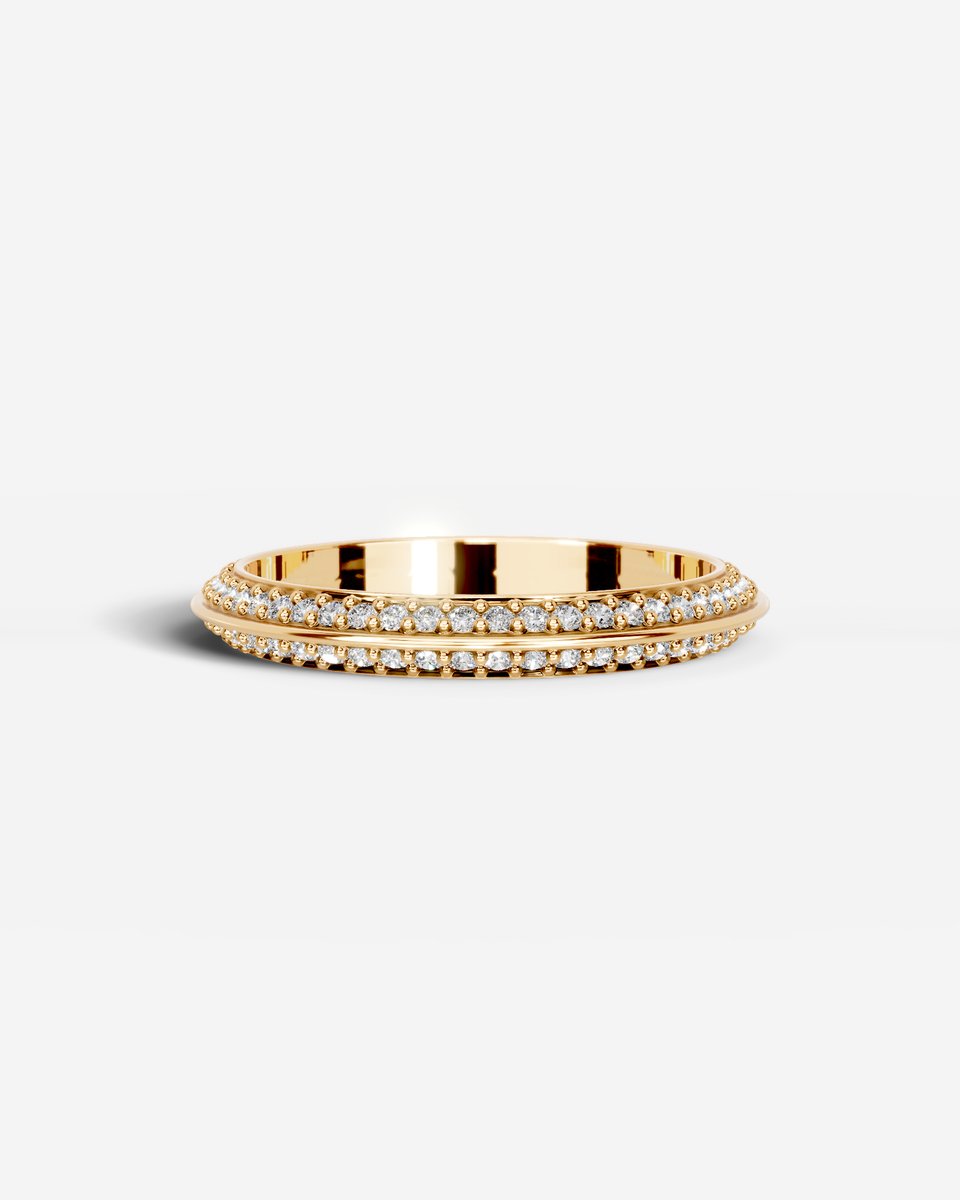 Eliana Lab Grown Round Diamond Wedding Ring - Yellow Gold