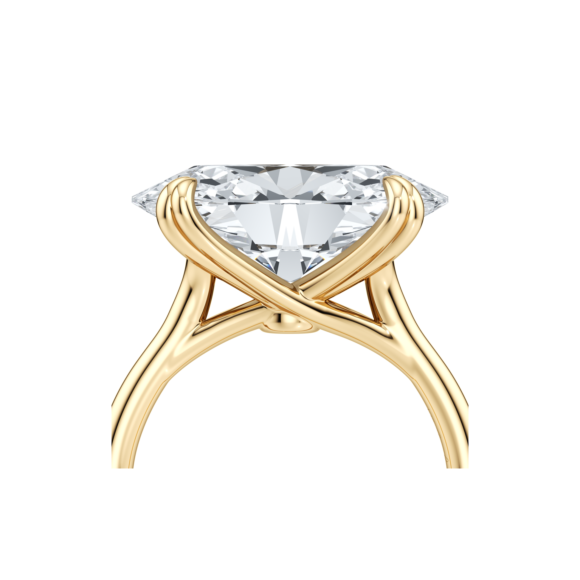 Lara Jewels High Jewellry High Jewelry | Elle East-West Oval Solitaire Lab Diamond Engagement Ring - Oval - 18k Yellow Gold - Lifestyle View