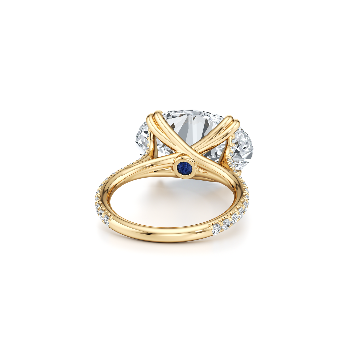 Lara Jewels High Jewellry High Jewelry | Elle East-West Oval Solitaire Lab Diamond Engagement Ring - Oval - 18k Yellow Gold - Angle View