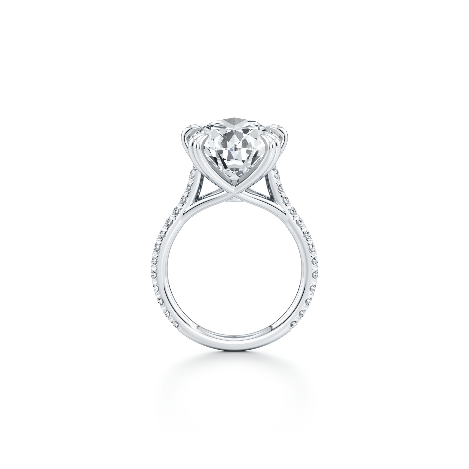Lara Jewels High Jewellry High Jewelry | Elle Pear Solitaire Lab Diamond Engagement Ring - Pear - 18k White Gold - Detail View