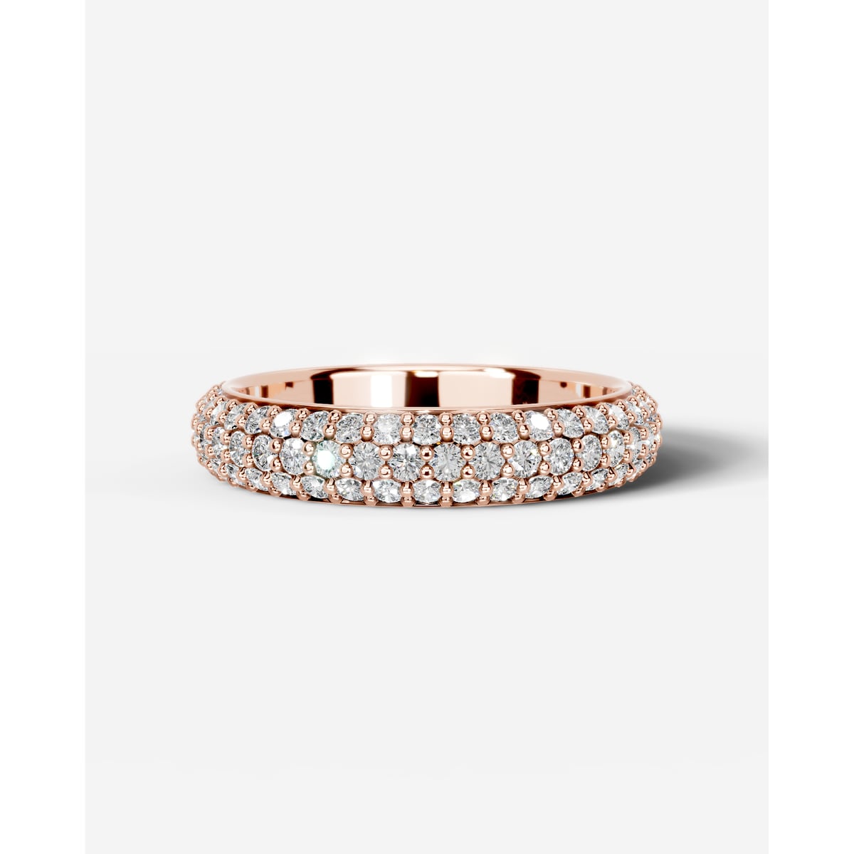 Emma Lab Grown Round Diamond Wedding Ring - Rose Gold