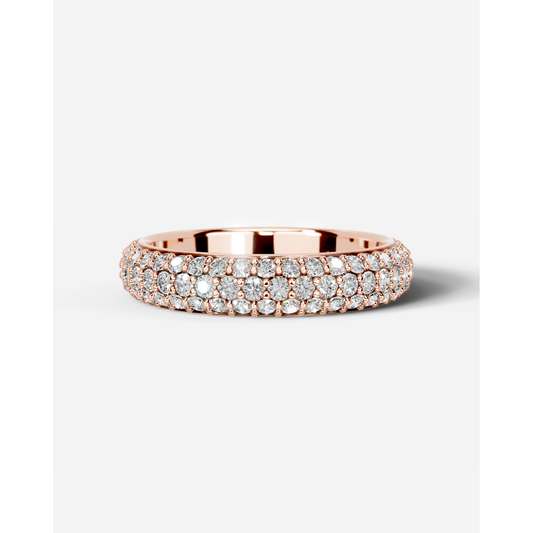 Emma Lab Grown Round Diamond Wedding Ring - Rose Gold - 18K - 4ct