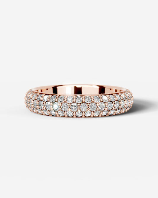 Emma Lab Grown Round Diamond Wedding Ring - Rose Gold