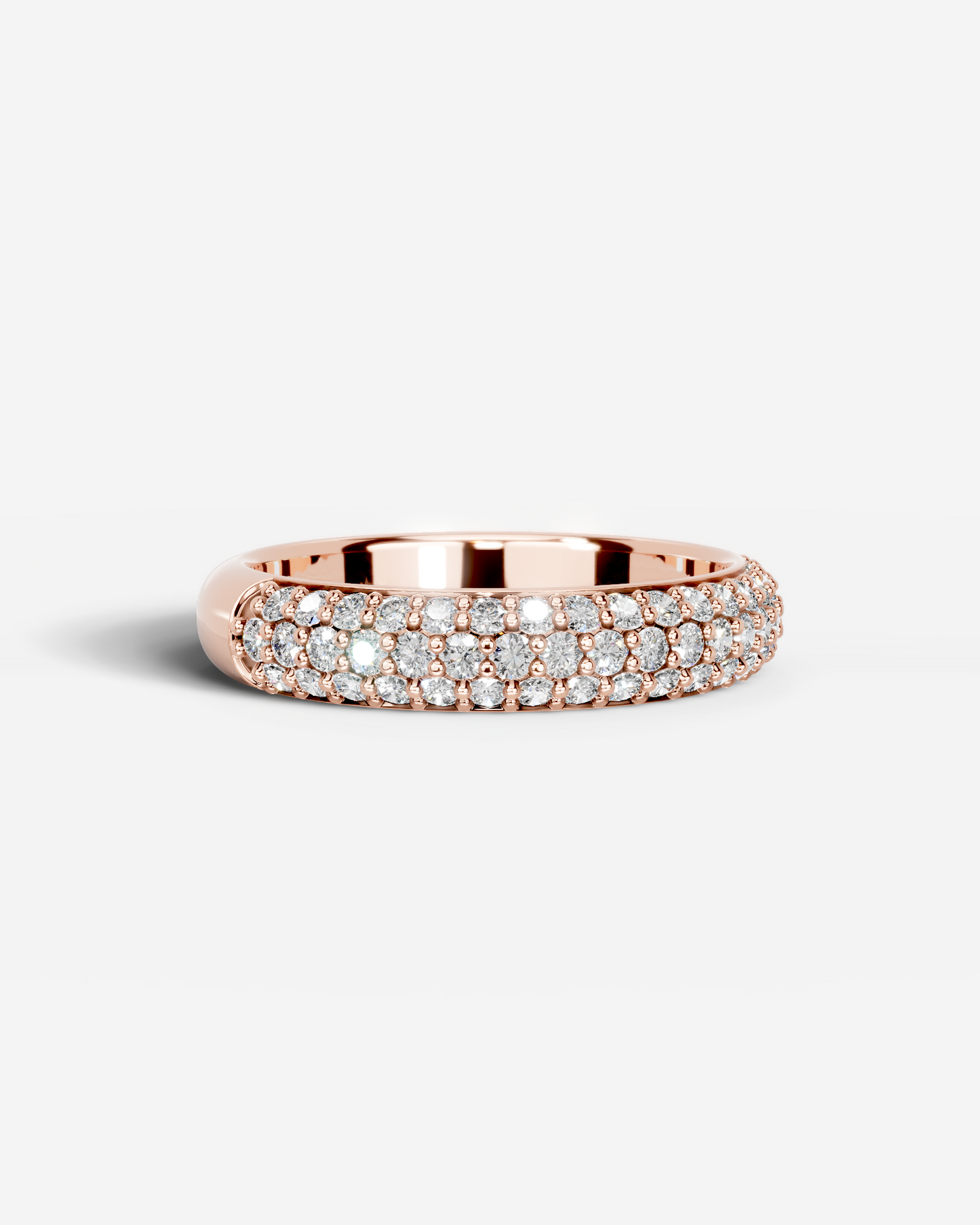 Emma Lab Grown Round Diamond Wedding Ring - Rose Gold - 18K - 2ct