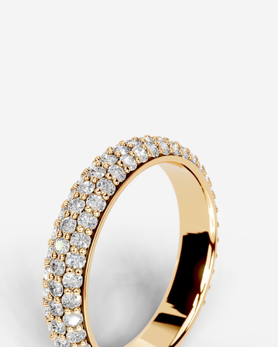 Emma Lab Grown Round Diamond Wedding Ring - Yellow Gold