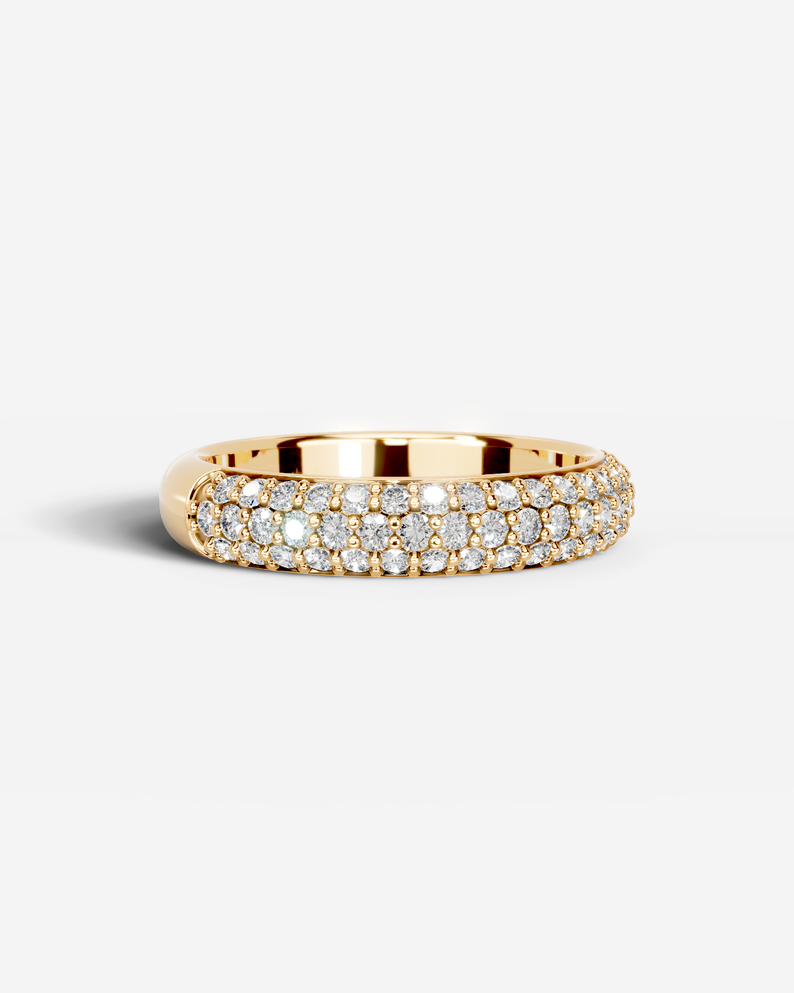 Emma Lab Grown Round Diamond Wedding Ring - Yellow Gold - 18K - 2ct