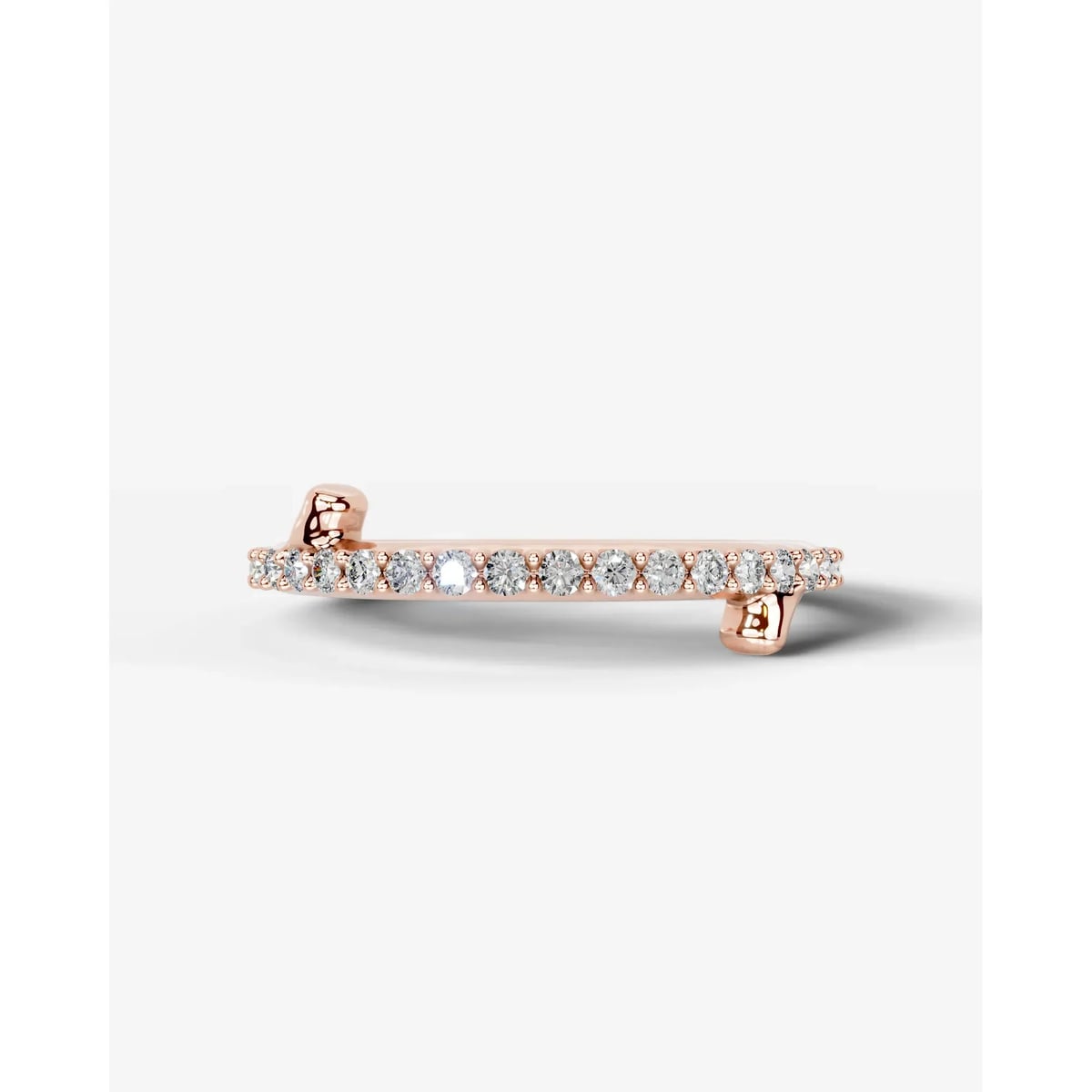Eternal Lab Grown Round Diamond Wedding Ring - Rose Gold