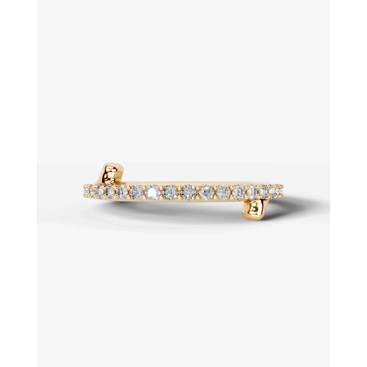 Eternal Lab Grown Round Diamond Wedding Ring - Yellow Gold