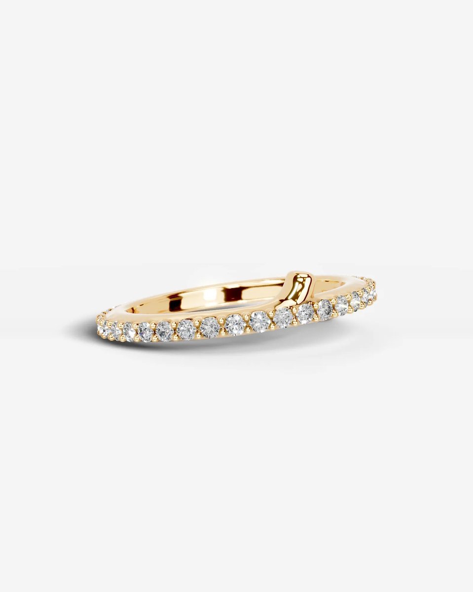 Eternal Lab Grown Round Diamond Wedding Ring - Yellow Gold