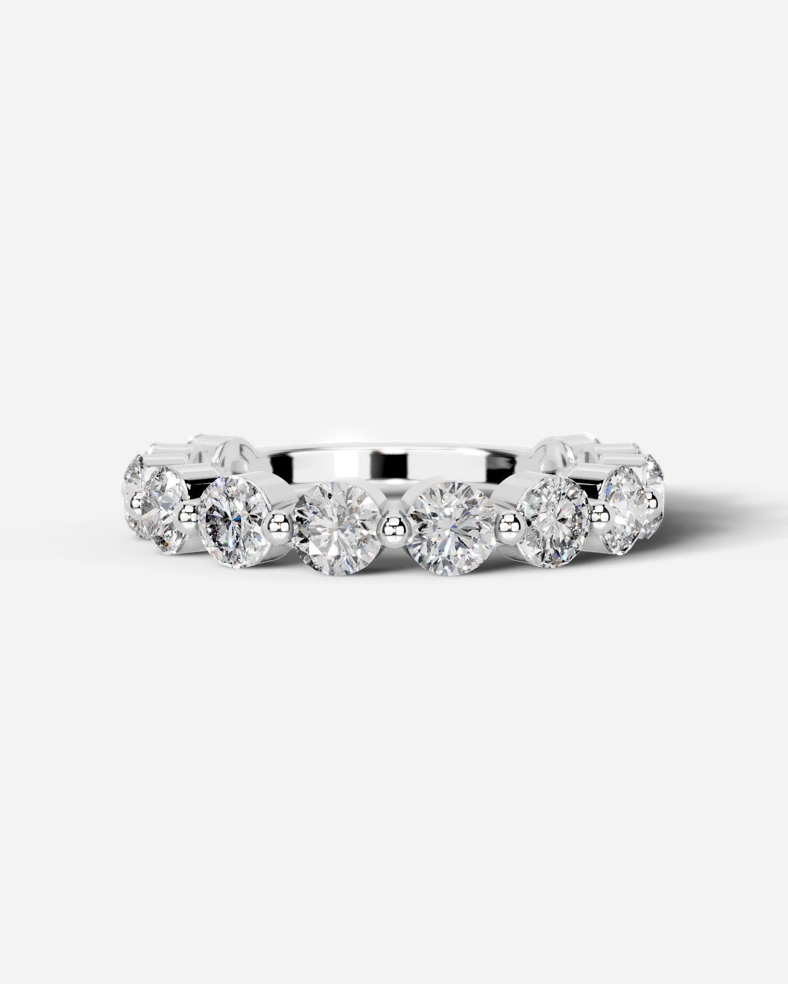 Etta Lab Grown Round Diamond Wedding Ring - Platinum - 4ct