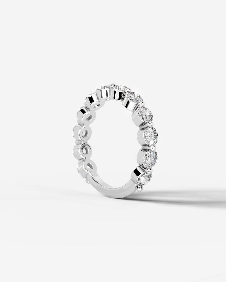 Etta Lab Grown Round Diamond Wedding Ring - Platinum
