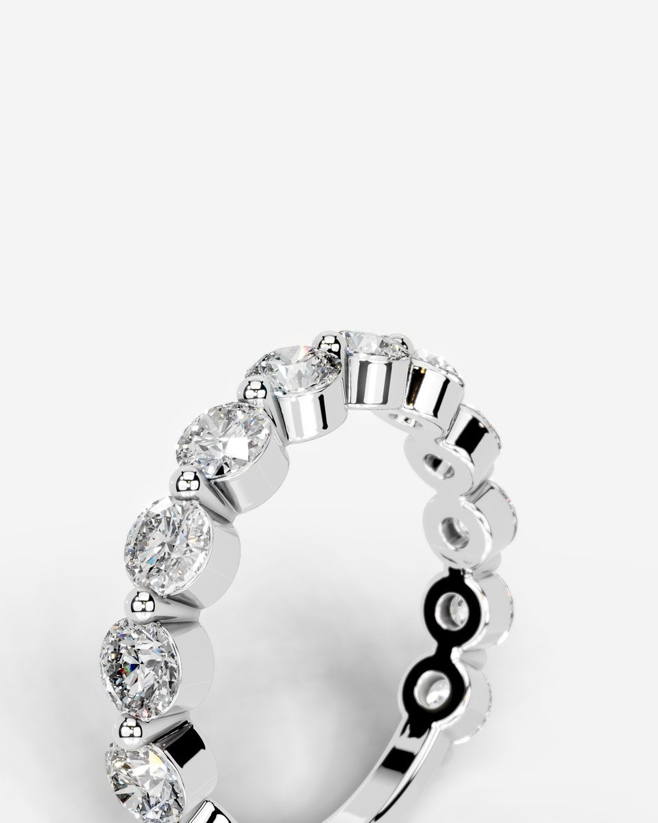 Etta Lab Grown Round Diamond Wedding Ring - Platinum
