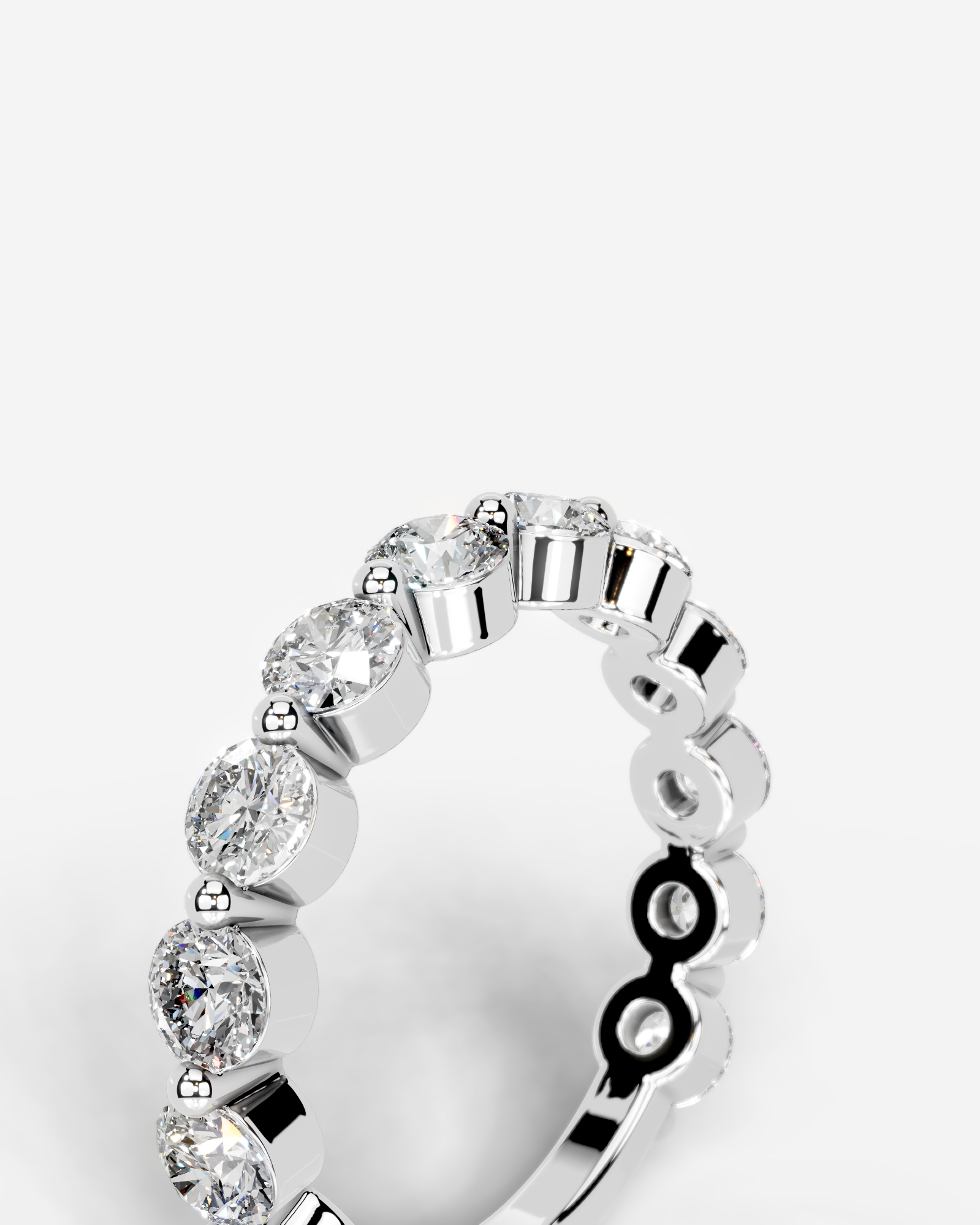 Etta Lab Grown Round Diamond Wedding Ring - Platinum - 6ct