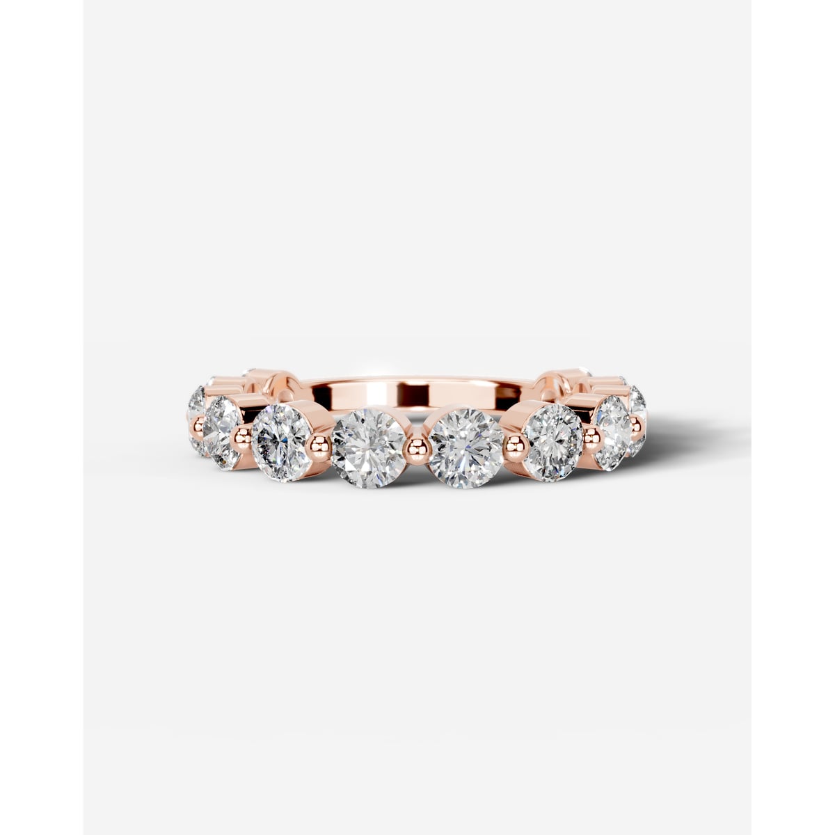 Etta Lab Grown Round Diamond Wedding Ring - Rose Gold
