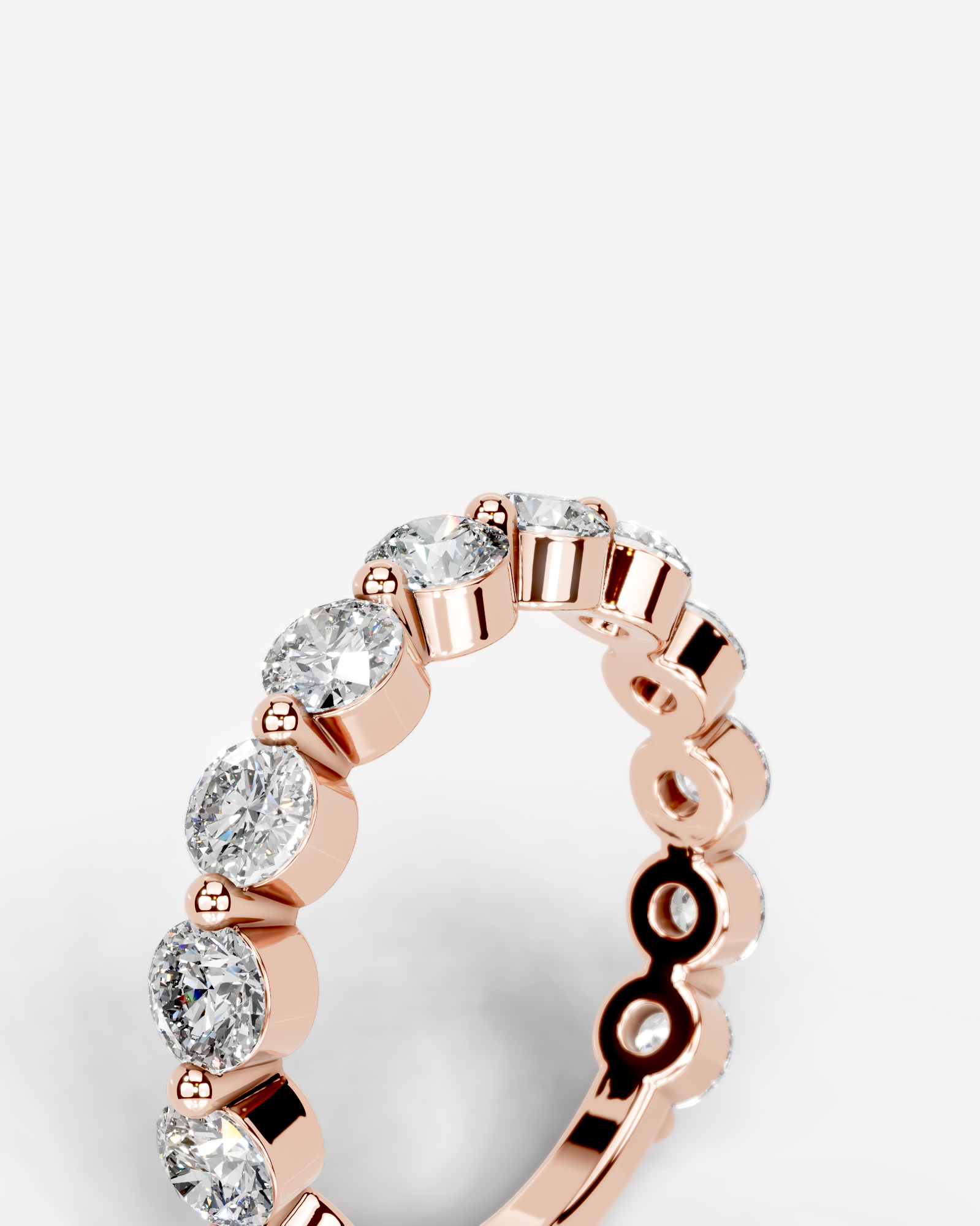 Etta Lab Grown Round Diamond Wedding Ring - Rose Gold - 18K - 2ct