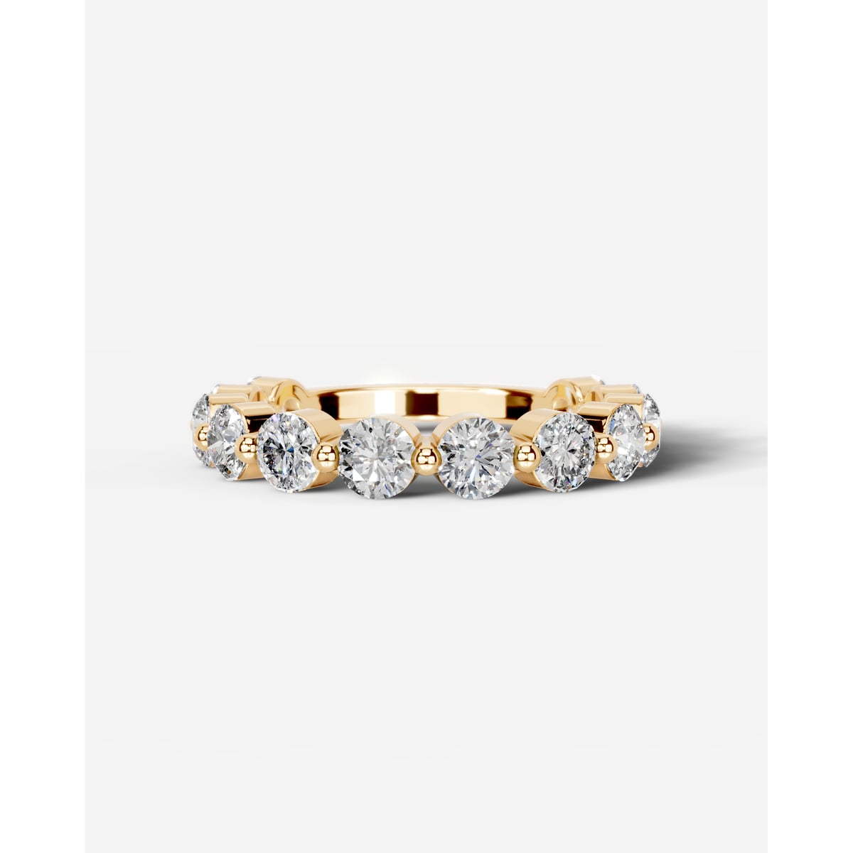 Etta Lab Grown Round Diamond Wedding Ring - Yellow Gold